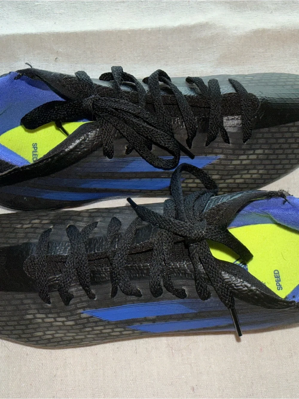 Adidas X Speedflow .3 FG Black Soccer Cleats with Blue Accents